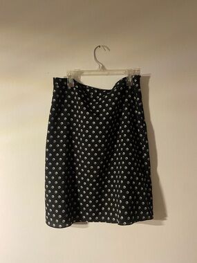 Jacob Black A-Line Skirt with White Polka Dots